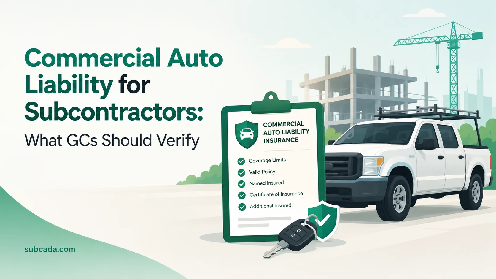 Commercial Auto Liability for Subcontractors: What GCs Should Verify